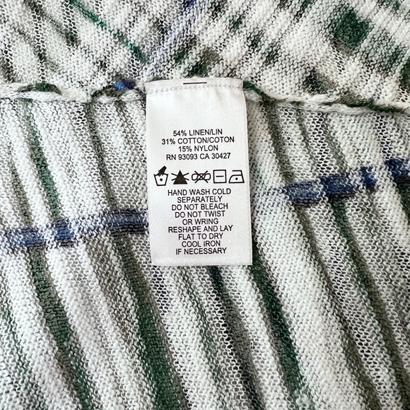 NIC + ZOE Lightweight Linen Blend Open Front Boho Duster Size L - Picture 12 of 13